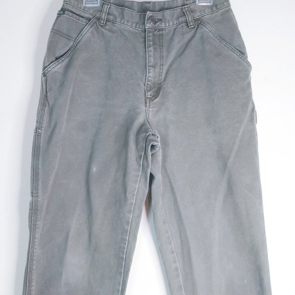 SOREL Grayish Olive Mens Carpenter Style Canvas Work/Outdoor Jeans SZ 32x30x11.5 - Picture 2 of 7